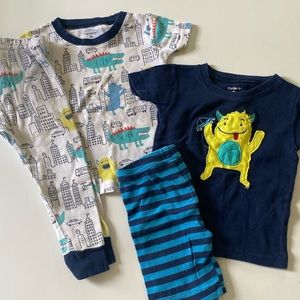 Carters 2T Monster Pajama Set